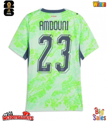 Switzerland Zeki Amdouni #23 Replica Away Stadium Shirt for Women World Cup 2026 Short Sleeve